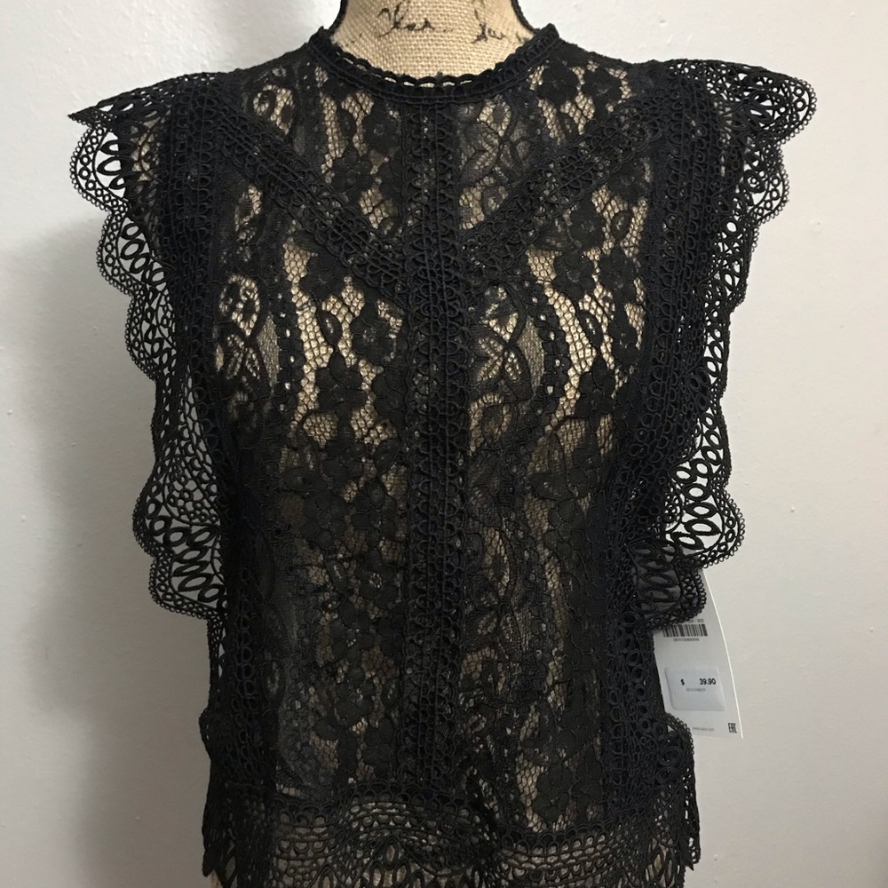 Zara Crochet Lace Top
